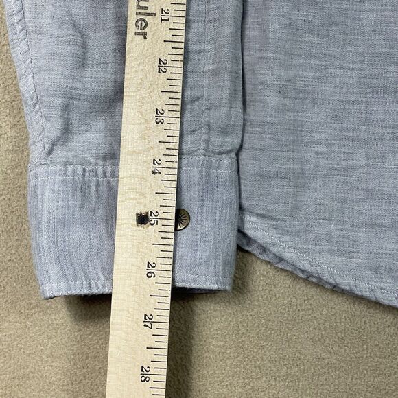 Faherty Shirt Mens‎ Medium Blue Reversable Preppy Long Sleeve Casual Adult - Picture 6 of 11